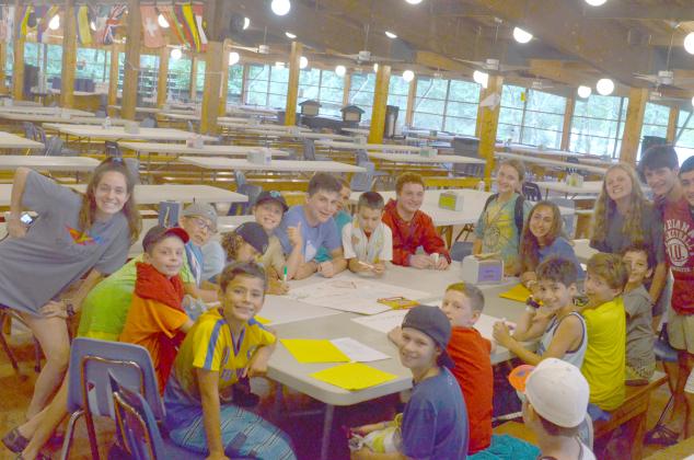 Campers at Camp Barney Medintz near Cleveland took time out to make posters and write cards to local officials and businesses thanking them for their contributions to this year’s summer camp experience.
