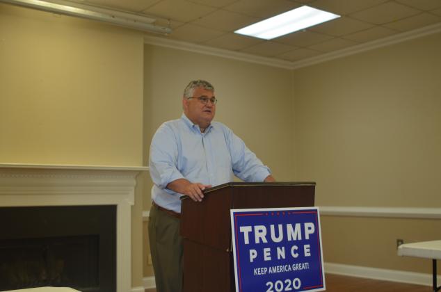 Georgia GOP Chairman David Shafer outlined initiatives ahead of the 2020 elections during his visit with the White County Republican Party. (Photo/Wayne Hardy)