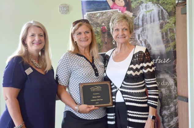 Donna Clark, center, was recognized as the 2019 Volunteer of the Year. (Photo/Stephanie Hill)