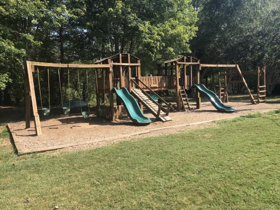 The old playground equipment at Riverside Park will soon be taken out and replaced with newer equipment. (Photo/Stephanie Hill)
