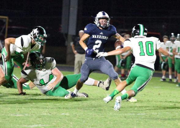 WCHS senior Jesse Thomas, No. 2, had a career-high 126 yards on five receptions, including a 52-yard touchdown catch in the first quarter of the win over Pickens County, (Photos/Staci Sulhoff)