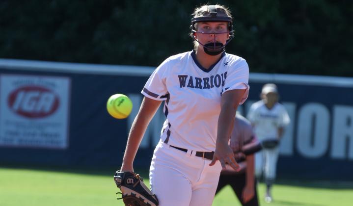 Liana O'Kelly delivers a pitch last week during the Lady Warriors' win over Chestatee. (Photos/Staci Sulhoff)