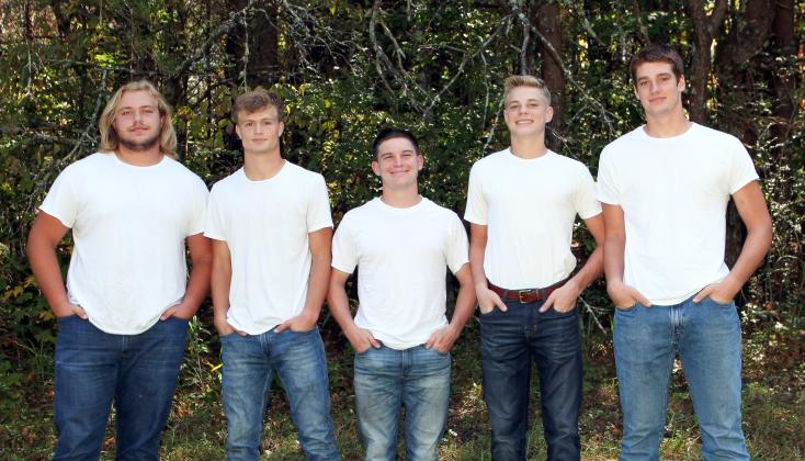 King Court: Jacob Anderson, Jesse Thomas, Sean Wurtz, Nix Burkett and Clay Bolton (Submitted photo)
