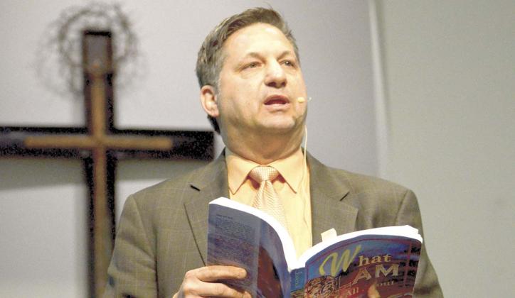 John Guandolo speaks at a veterans luncheon Oct. 29 at Mt. Yonah Baptist Church.