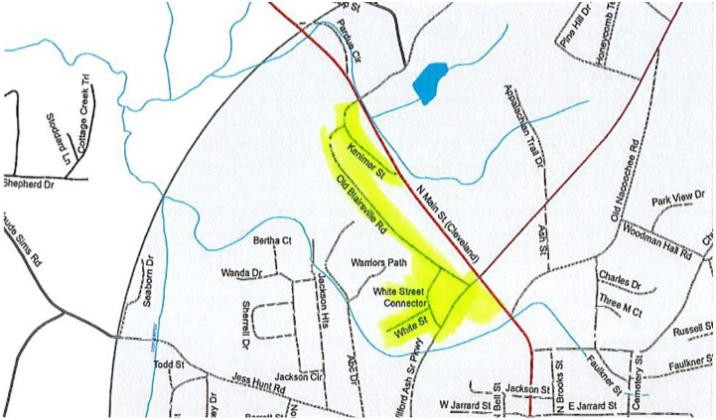 Area affected by boil water notice