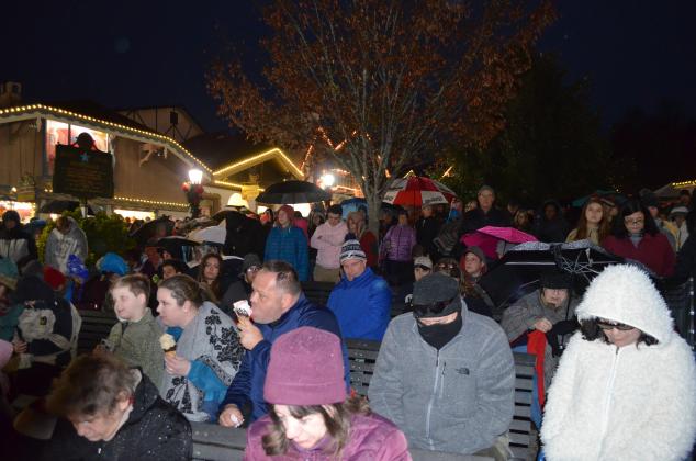A crowd gathered to watching the Lighting of the Village in 2018. (File photo)