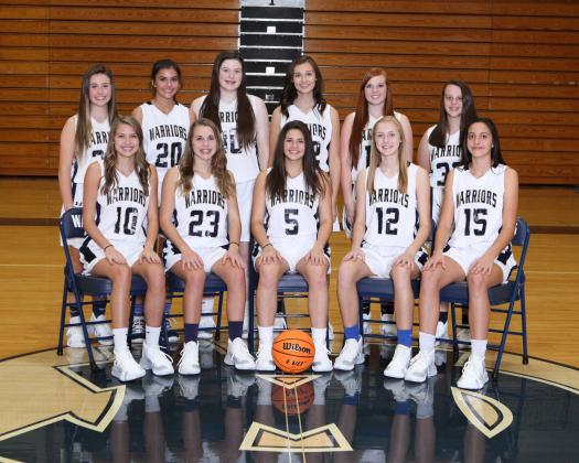 Members of the WCHS junior varsity girls' team are, front from left, Maci Shelnut, Chandler Weaver, Caitlyn Gailey, Claire Beckman, and Naomi Roberts; back row, Chesnee Freeman, Lily Gearing, Kendyl Cantrell, Kinsey Dockery, Brae Westmoreland, and Rachel Harris.