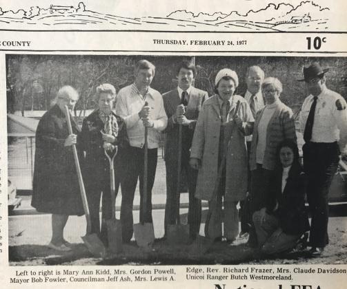 Pictured is the tree planting from Arbor Day in February 1977. (Photo/White County News archives)