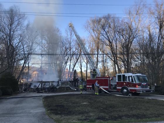 A house on Carrie Cox Drive in Helen was destroyed in a fire on Sunday, March 8.
