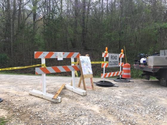 White County officials are posting notices and barricading the area of Chambers Road at the Yonah Mountain Trailhead in anticipation of people, both from and outside the county, using the United States Forest Service trail.