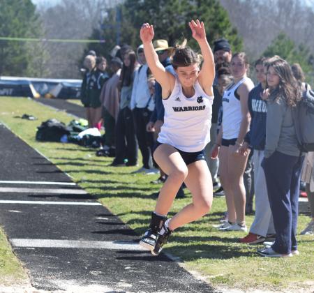 Ellie Gearing won the triple jump event. (Photo/Mark Turner)