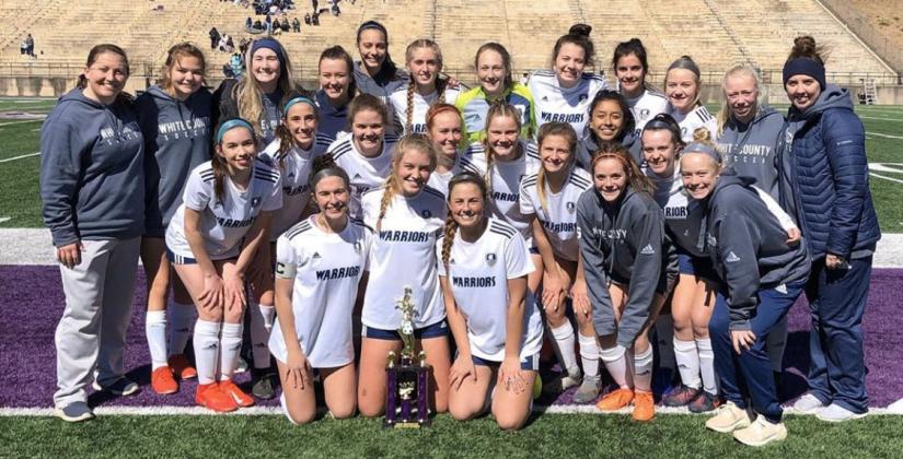 The Lady Warriors picked up their second consecutive Crown Mountain Cup championship last weekend in Dahlonega, posting a 2-0 win over Lumpkin County in the title game. (Photo/WCHS Soccer)