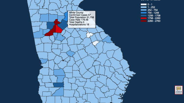 There have been 57 total confirmed COVID-19 cases in White County since the start of the pandemic, according to the 11:30 a.m. update on Wednesday, April 29. (Image from Department of Public Health)