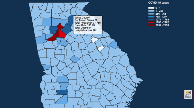 There have been 59 total confirmed COVID-19 cases in White County since the start of the pandemic, according to the 11:30 a.m. update on Thursday, April 30.