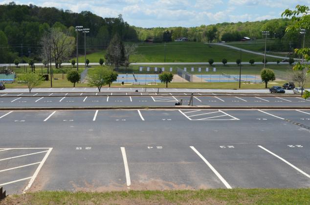 A drive-in style graduation will be held for the White County High School Class of 2020 graduation in their tiered parking lot. (Photo/Mark Turner)