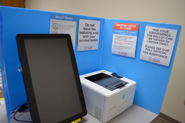 Voters will be using Georgia’s new touch-screen voting machines that create a paper ballot with selections.