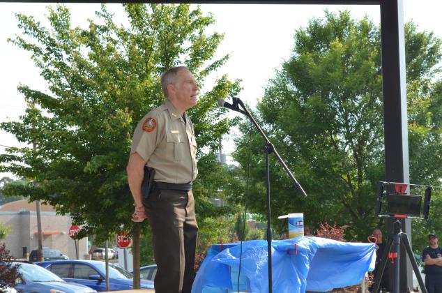 White County Sheriff’s Office Chief Deputy Bob Ingram was among the speakers with messages on unity. (Photo/Stephanie Hill)