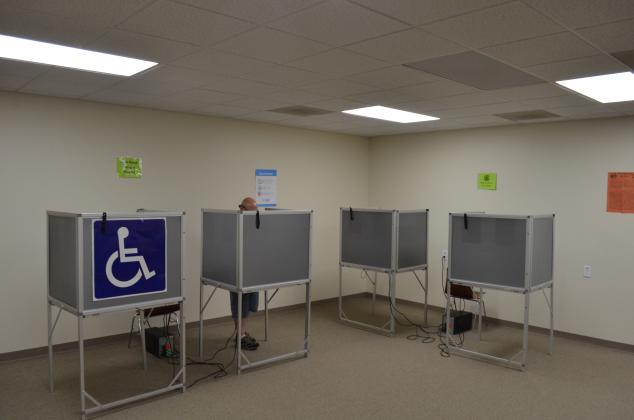 A voter casts a ballot Monday, July 20. (Photo/Stephanie Hill)