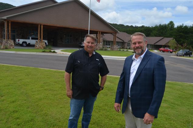 Developers Mike Pascoe, left, and Brian Sticker are shown in front of the facility. (Photo/Wayne Hardy)