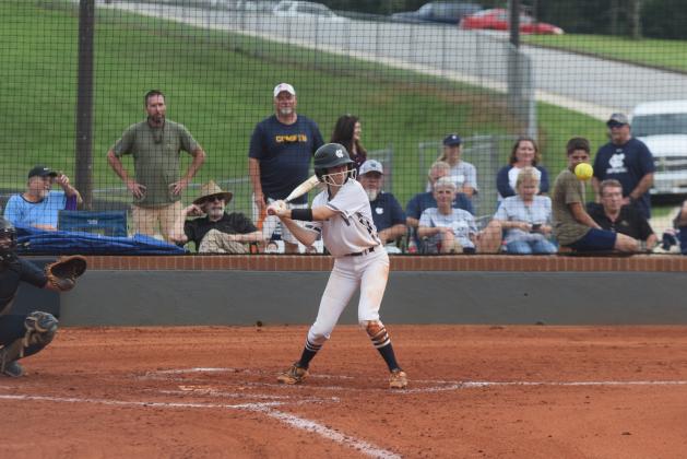 Katie Palmer had three hits in the region win last week over North Hall.  (Photo/Mark Turner)