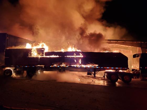 Authorities are looking into the cause of the early morning fire at North Georgia Hardwoods on Thursday, Oct. 22. (Submitted by Cleveland Fire Department)