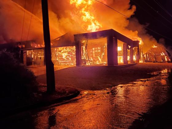 Authorities are looking into the cause of the early morning fire at North Georgia Hardwoods on Thursday, Oct. 22. (Submitted by Cleveland Fire Department)