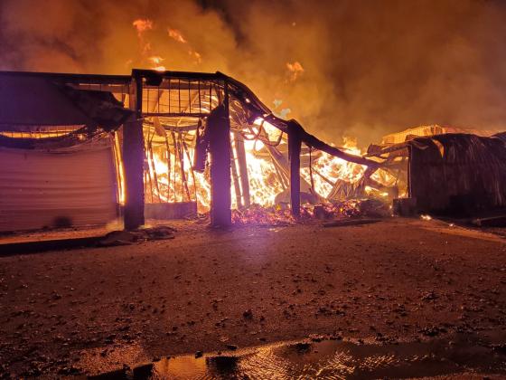Authorities are looking into the cause of the early morning fire at North Georgia Hardwoods on Thursday, Oct. 22. (Submitted by Cleveland Fire Department)