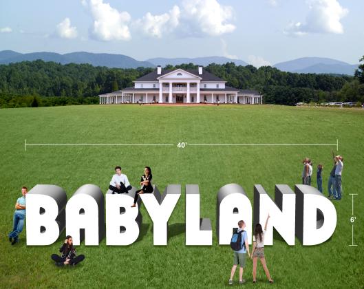 This graphic illustration shows a proposed new sign at BabyLand General Hospital on Hulsey Road in Cleveland. (Image courtesy City of Cleveland)