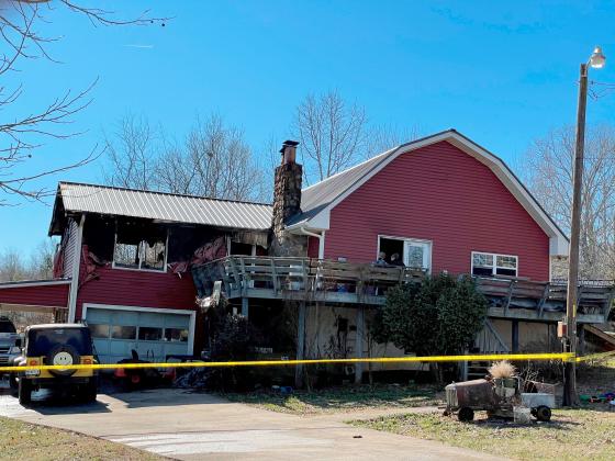 A residence on Partin Road in Cleveland was damaged in a fire on Friday, Jan. 29. (Photo courtesy of White County Public Safety)
