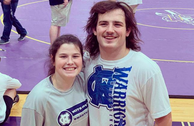 Last week in Macon, Devin Sullens and Sidney Sullens climbed to the highest level in high school wrestling by winning a state championship. Devin Sullens, a senior, capped off his prep career by winning the 220-pound title in the Class AAA tournament, while his younger sister, Sidney, a junior, captured the 142-pound title in the Girl's All-Classification tournament. The Sullens' siblings became only the second brother and sister to win a state title in the same year. (Photos/Mark Turner and WCHS Athletics)