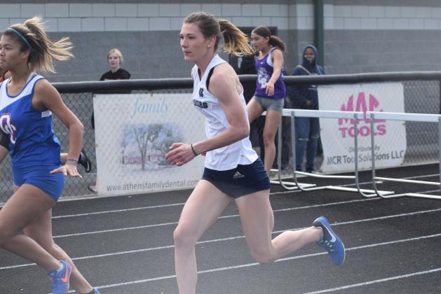 Shelby Spain took top honors in the 100-meter hurdles. (Photos/Mark Turner)