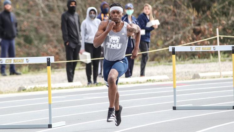 Sharod Cobb will compete in the 400-meter hurdles at the NAIA National Championships this week in Gulf Shores, Ala. (Photos/TMU Athletics)