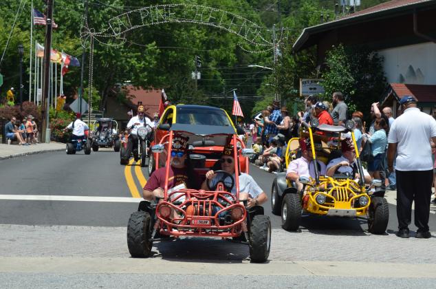 Even with sunny skies, Saturday in Helen was brightened by the annual Shriners parade through downtown. The June 12 procession through downtown featured a crowd-pleasing showcase of motor vehicles, costumes and good-natured antics. (Photos/Stephanie Hill)