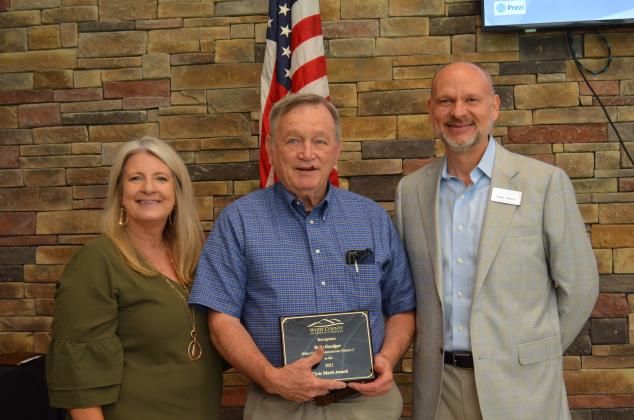 Terry Goodger receive the Civic Merit award. (Photo/Stephanie Hill)