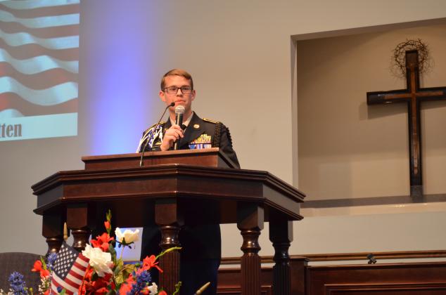 Lukas Sullivan spoke about his grandfather, who was a veterans and played a role in their lives.