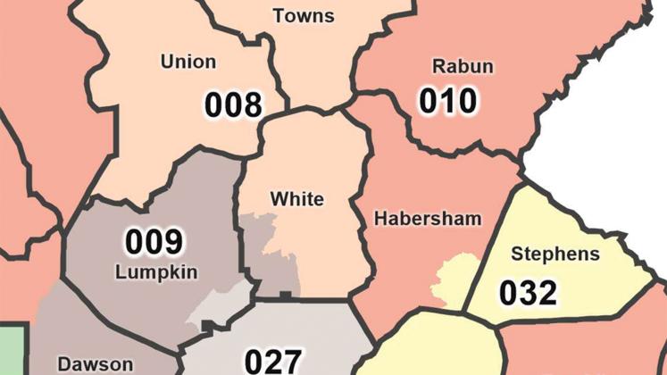 A proposed map adopted by the Georgia General Assembly would reduce White County’s state House districts from three to two. (Map image courtesy Georgia General Assembly’s Legislative and Congressional Reapportionment Office)