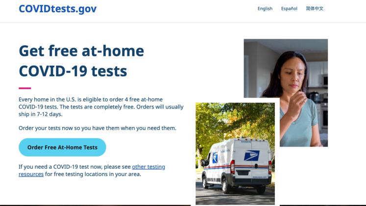 Every Home in the United States is eligible for four free COVID tests