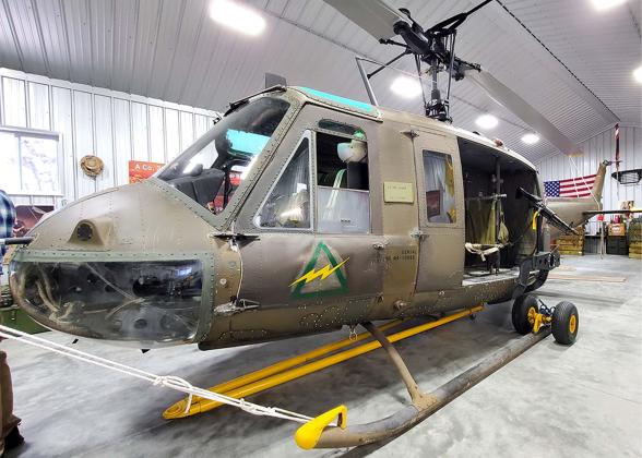 Veteran John Lloyd restored the hull of this helicopter once flown by Don Vickery of Cleveland.