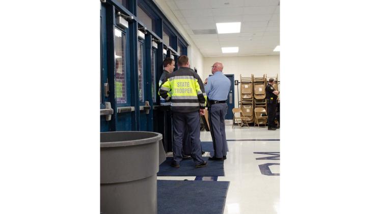 State law enforcement agencies gathered at White County Middle School.