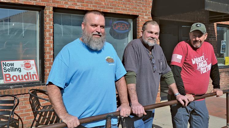 Shown from left are Cajun Specialties co-owners Bill Spriggs, Richard Prudhomme and David Spikes. (Photo/Wayne Hardy)