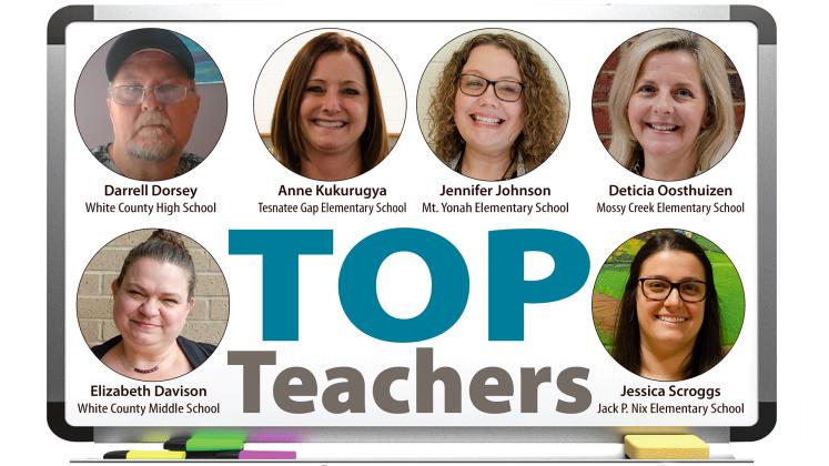 The district wide teacher of the year will be chosen from the six candidates at the March 31 school board meeting.