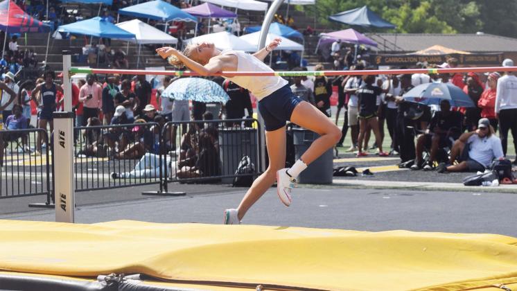 Maci Shelnut finished as the state runner-up in the high jump girl’s division.