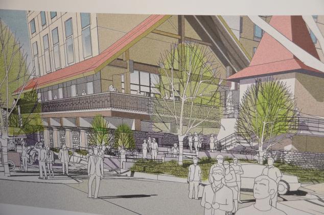 This is a preliminary sketch of the new hotel planned for the northern end of Helen. (Photo/Linda Erbele)