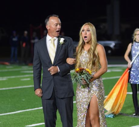 White County High School senior Hazen Ramey, left, and her father Rich.