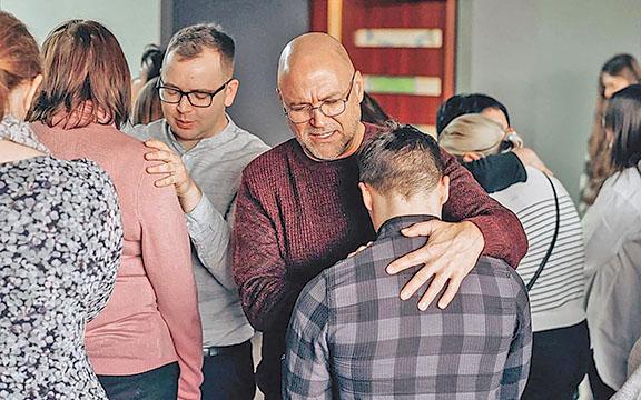 Ukrainian Pastor Igor Buben and The Bridge Pastor Patrick Ballington serve at God’s Light Church in Lublin, Poland. (Photo/submitted)