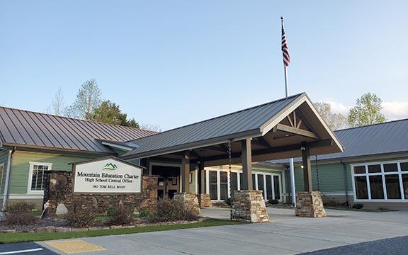 Mountain Education Charter High School System’s Central Office is in Cleveland on Tom Bell Road. (Photo/Samantha Sinclair)