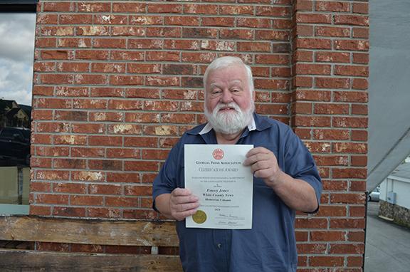 Emory Jones won third place in the Humorous Column category. (Photo/Samantha Sinclair)