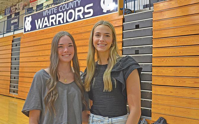Sarah Blair and Zoe Burkett excelled on both the court and in the classroom. They lead the Class of 2024 as salutatorian and valedictorian. (Photo/Samantha Sinclair)