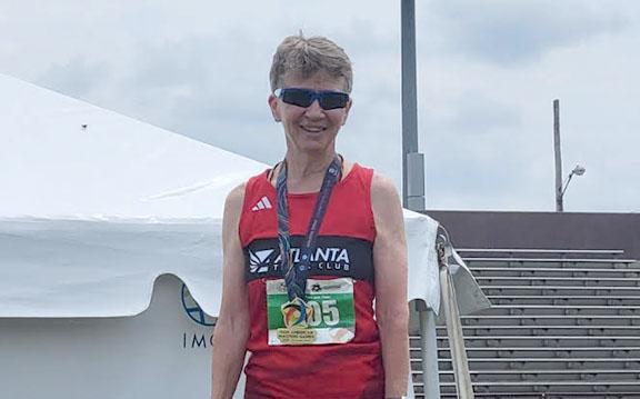 Susan Aderhold won at pair of gold medals at the national meet.