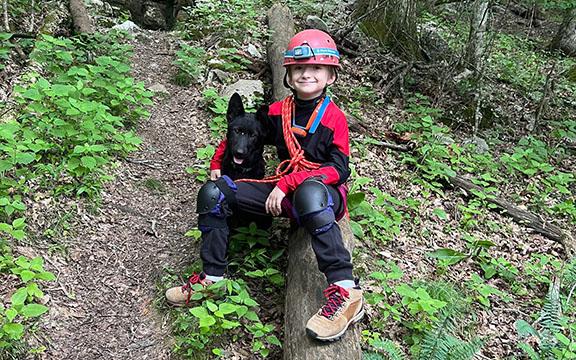 August Robinson smiles for a picture while in the middle of a hike with his family. (Photo/submitted)